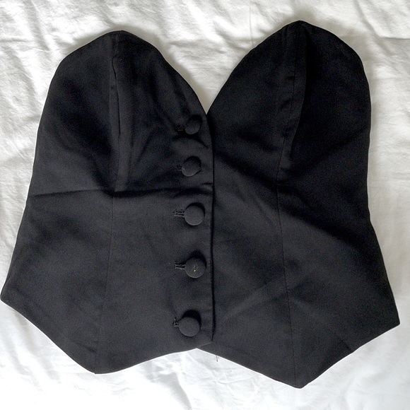 White Fox Boutique Tops - White Fox Black strapless “vest”
